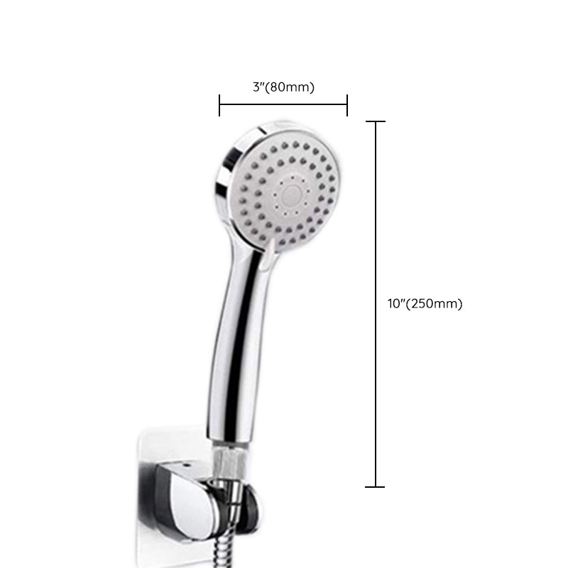 Sikunuo | Contemporary Shower Combination Double Shower Head Chrome Wall Mounted Round Shower Head