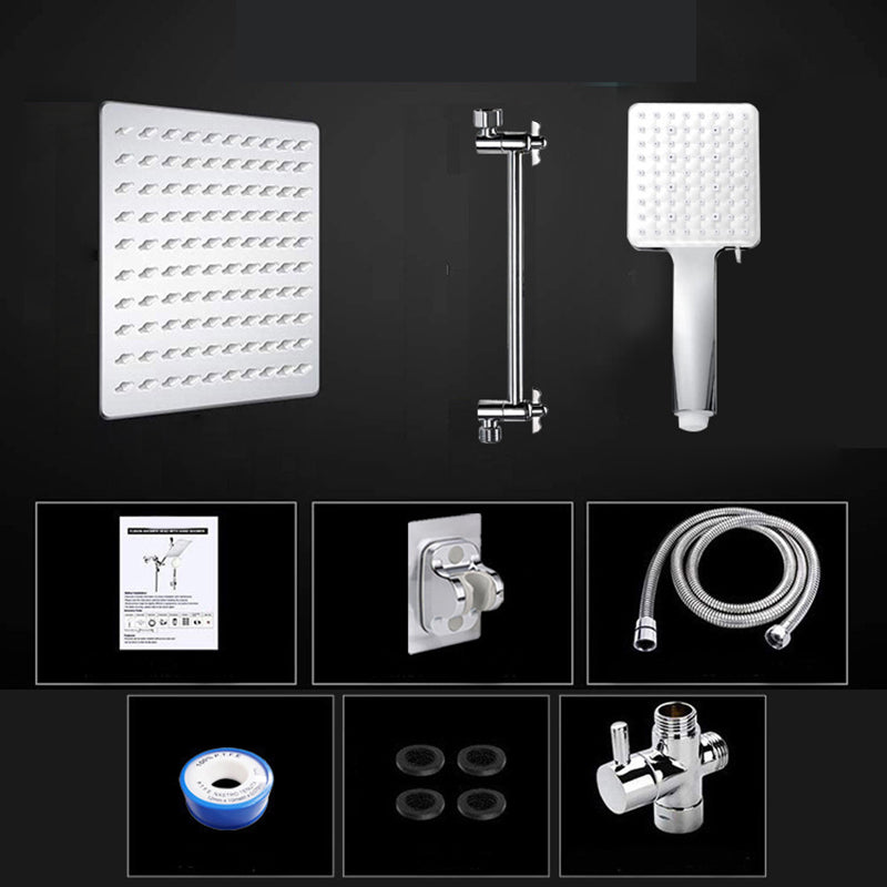 Sikunuo | Contemporary Shower Combination Shower Head with Double Shower Head Ceiling Mounted Square Shower Head