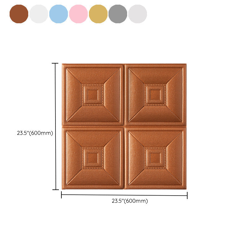 Sikunuo | Glam Style Foam Water-Resistant Wall Cladding Living Room 3D Embossing Wall Cladding