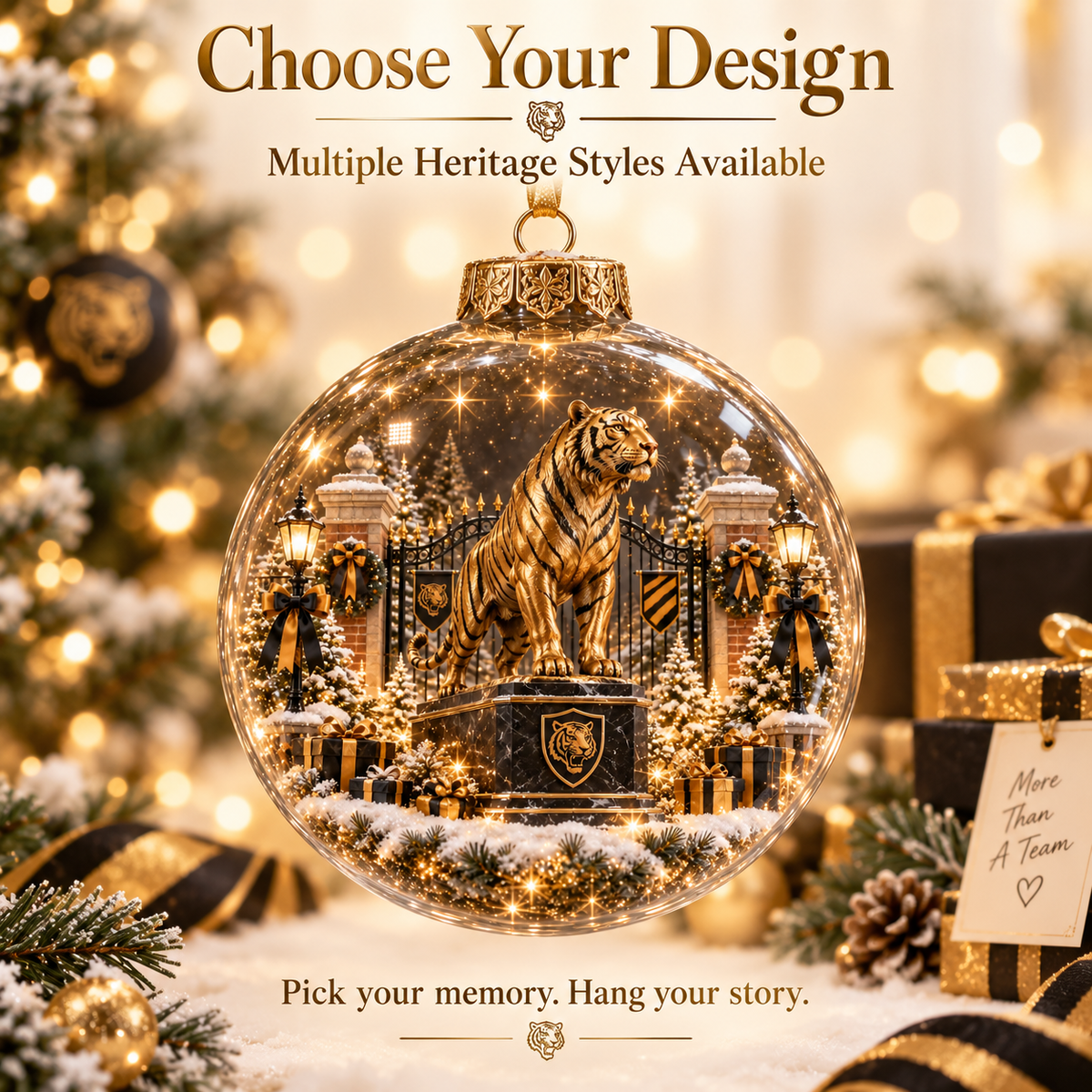 Roar with Pride Light-Up Football Heritage Ornament
