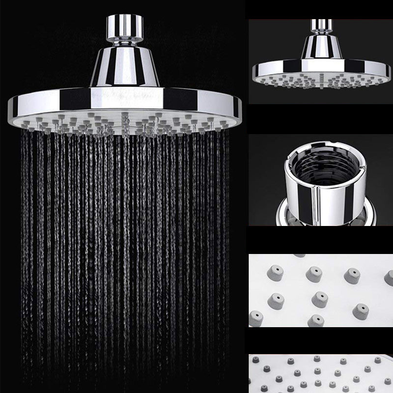 Sikunuo | Round Fest Shower Head Silver Single Jet Wall Mounted Shower Head