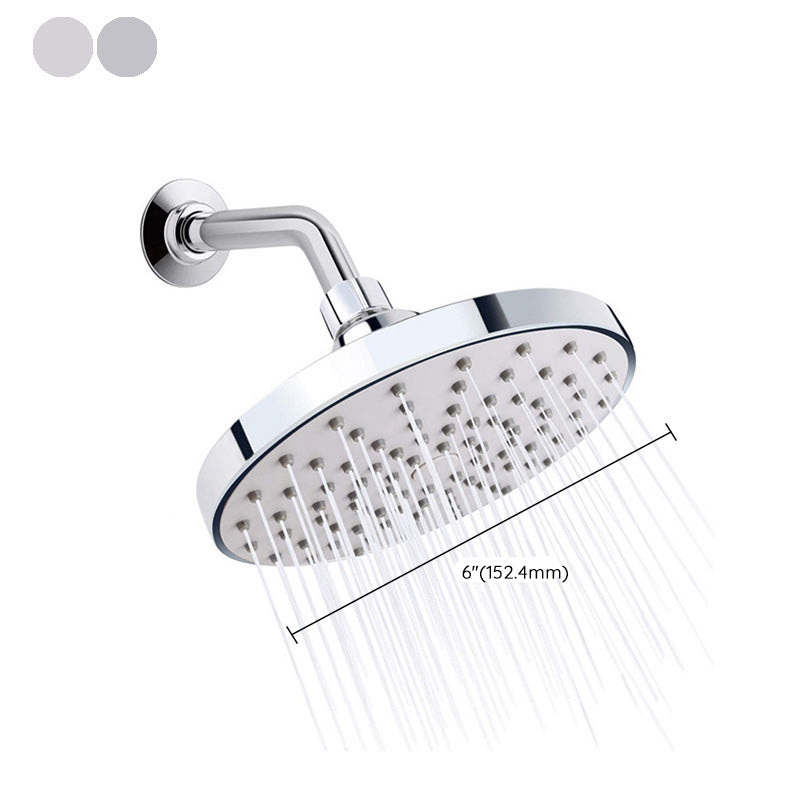 Sikunuo | Round Fest Shower Head Silver Single Jet Wall Mounted Shower Head