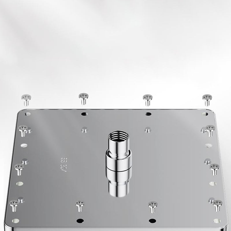 Sikunuo | Modern Showerhead Combination Double Showerhead Polished Stainless Steel Wall Mounted Showerhead