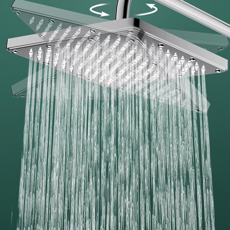 Sikunuo | Modern Showerhead Combination Double Showerhead Polished Stainless Steel Wall Mounted Showerhead