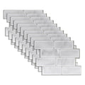 Sikunuo | Peel and Stick Tiles Rectangle PVC Waterproof Peel and Stick Tiles Subway 10-Pack