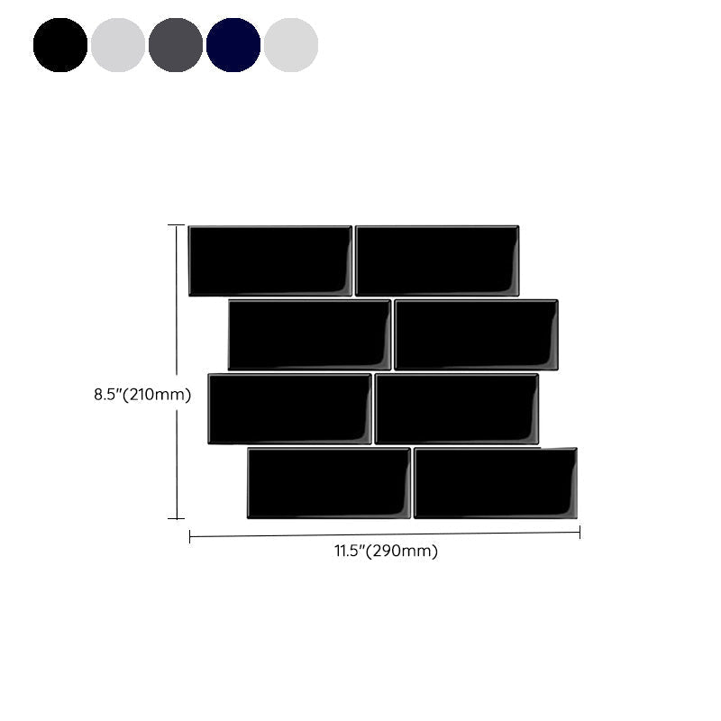 Sikunuo | Peel and Stick Tiles Rectangle PVC Waterproof Peel and Stick Tiles Subway 10-Pack