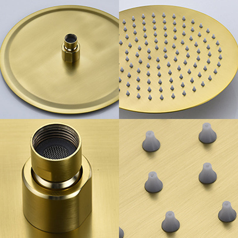 Sikunuo | Polished brass round fixed shower head stainless steel wall mounted shower head