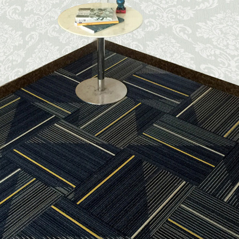 Sikunuo | Dark Color Level Loop Carpet Tile Non-Slip Self-Adhesive Indoor Office Carpet Tiles