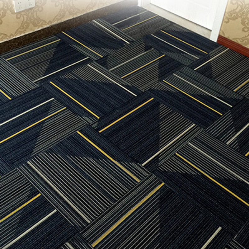 Sikunuo | Dark Color Level Loop Carpet Tile Non-Slip Self-Adhesive Indoor Office Carpet Tiles