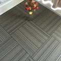 Sikunuo | Dark Color Level Loop Carpet Tile Non-Slip Self-Adhesive Indoor Office Carpet Tiles