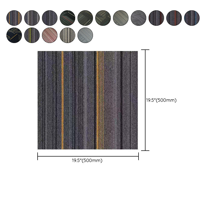 Sikunuo | Dark Color Level Loop Carpet Tile Non-Slip Self-Adhesive Indoor Office Carpet Tiles