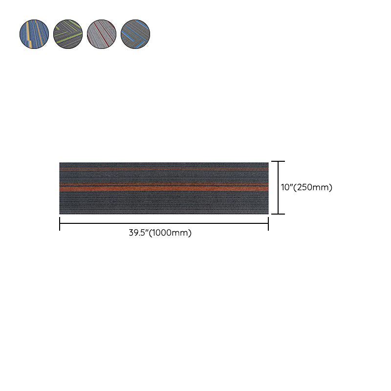 Sikunuo | Dark Color Level Loop Carpet Tile Non-Slip Self-Adhesive Indoor Office Carpet Tiles