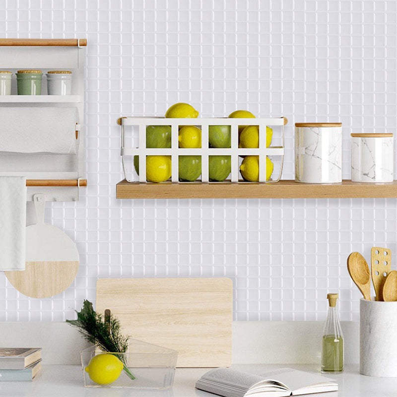Sikunuo | Peel-and-Stick Tile Square Stain-Resistant Mosaic Peel-and-Stick Tile for the Kitchen