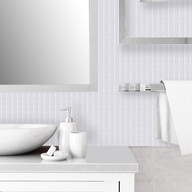 Sikunuo | Peel-and-Stick Tile Square Stain-Resistant Mosaic Peel-and-Stick Tile for the Kitchen