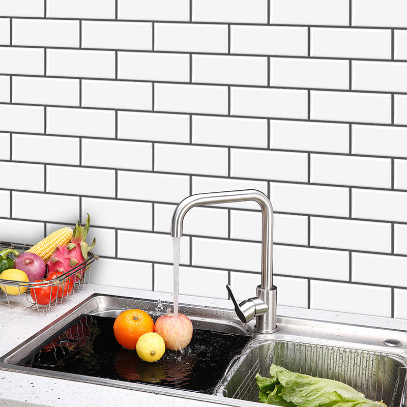 Sikunuo | Tile Peel & Stick Rectangle Waterproof Solid Plastic Peel & Stick Subway Tile for Shower