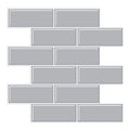 Sikunuo | Tile Peel & Stick Rectangle Waterproof Solid Plastic Peel & Stick Subway Tile for Shower