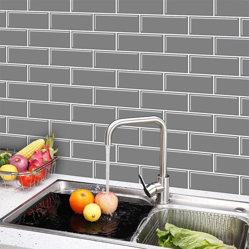 Sikunuo | Tile Peel & Stick Rectangle Waterproof Solid Plastic Peel & Stick Subway Tile for Shower