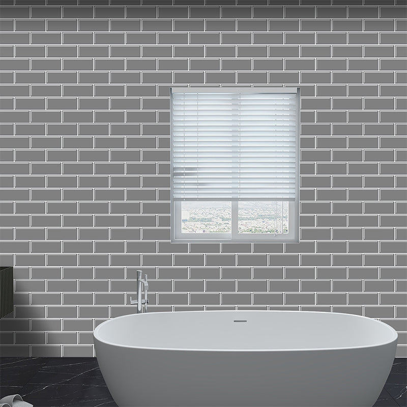 Sikunuo | Tile Peel & Stick Rectangle Waterproof Solid Plastic Peel & Stick Subway Tile for Shower
