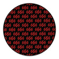 666 Satan Pattern Print Round Floor Mat