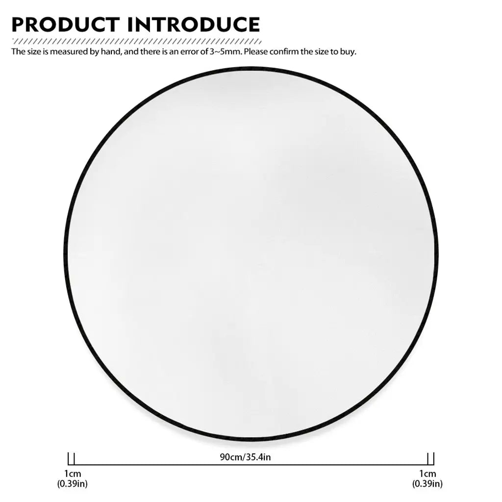 666 Satan Pattern Print Round Floor Mat