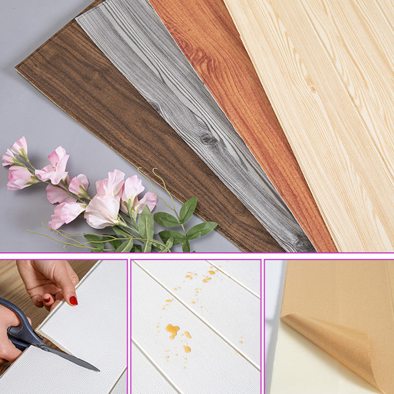 Sikunuo | Living Room Wall Paneling Peel and Stick Wood Look Design Waterproof Wall Paneling