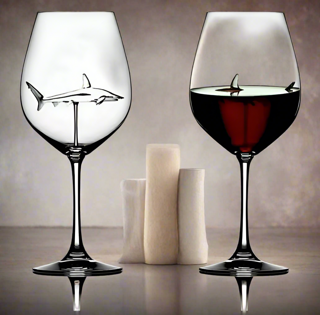 Sikunuo | Built-in Shark Sea Wine Glasses