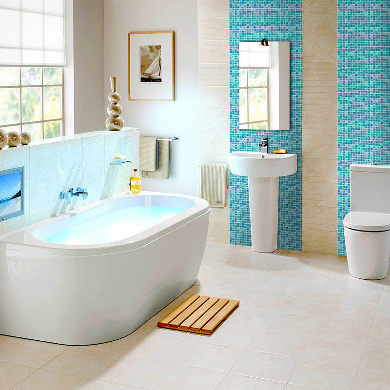 Sikunuo | Peel and Stick Mosaic Tile Waterproof Square Peel and Stick Tile for the Kitchen 20-Pack