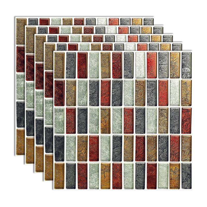 Sikunuo | Peel and Stick Mosaic Tile Waterproof Square Peel and Stick Tile for the Kitchen 20-Pack