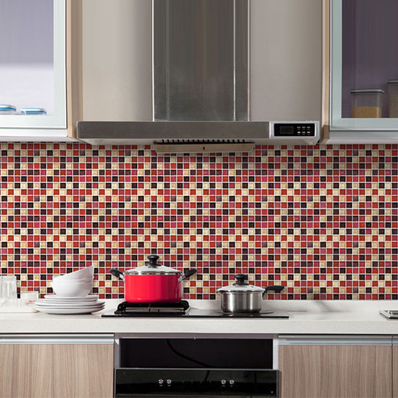 Sikunuo | Peel and Stick Mosaic Tile Waterproof Square Peel and Stick Tile for the Kitchen 20-Pack