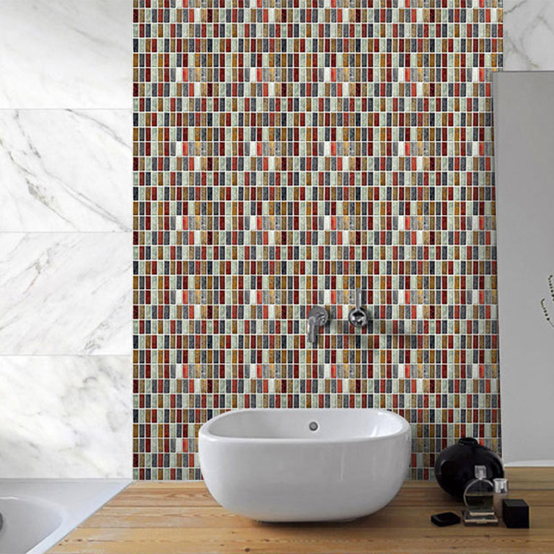 Sikunuo | Peel and Stick Mosaic Tile Waterproof Square Peel and Stick Tile for the Kitchen 20-Pack
