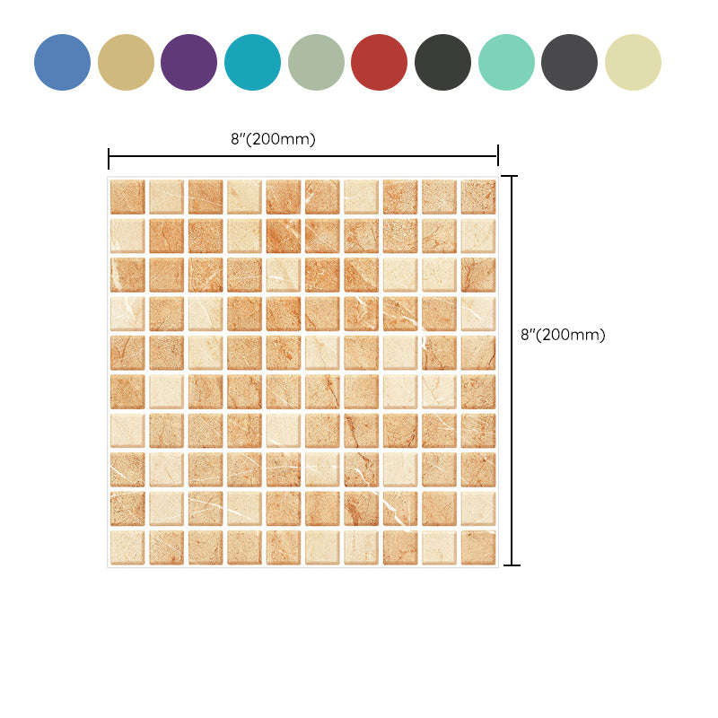 Sikunuo | Peel and Stick Mosaic Tile Waterproof Square Peel and Stick Tile for the Kitchen 20-Pack