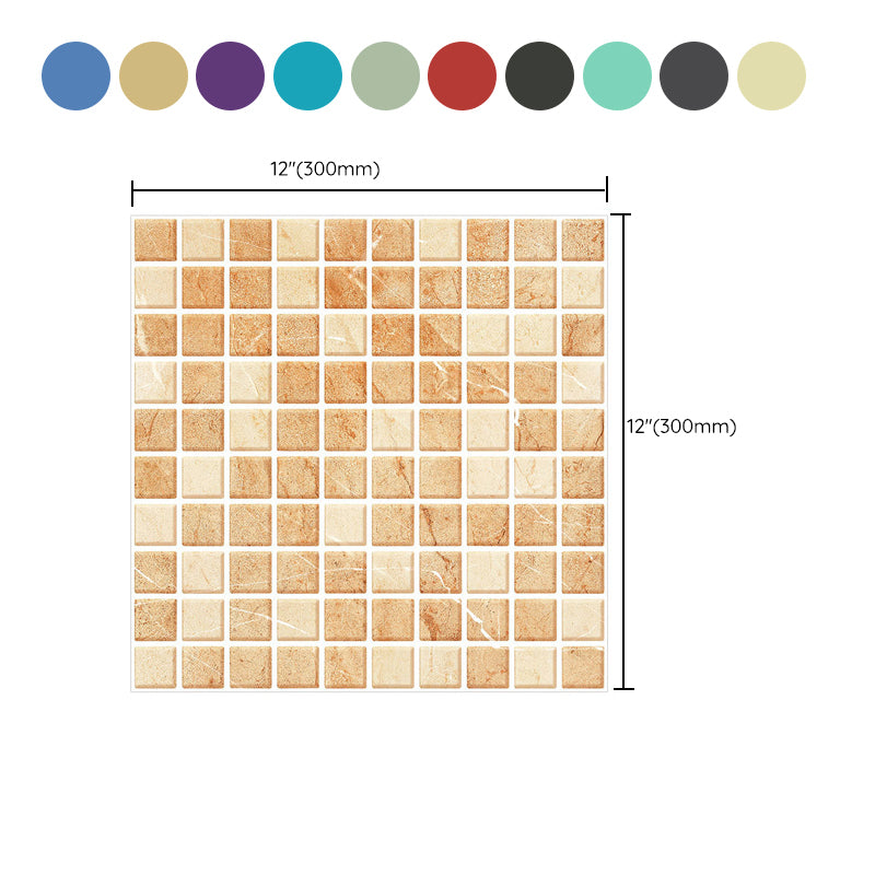 Sikunuo | Peel and Stick Mosaic Tile Waterproof Square Peel and Stick Tile for the Kitchen 20-Pack