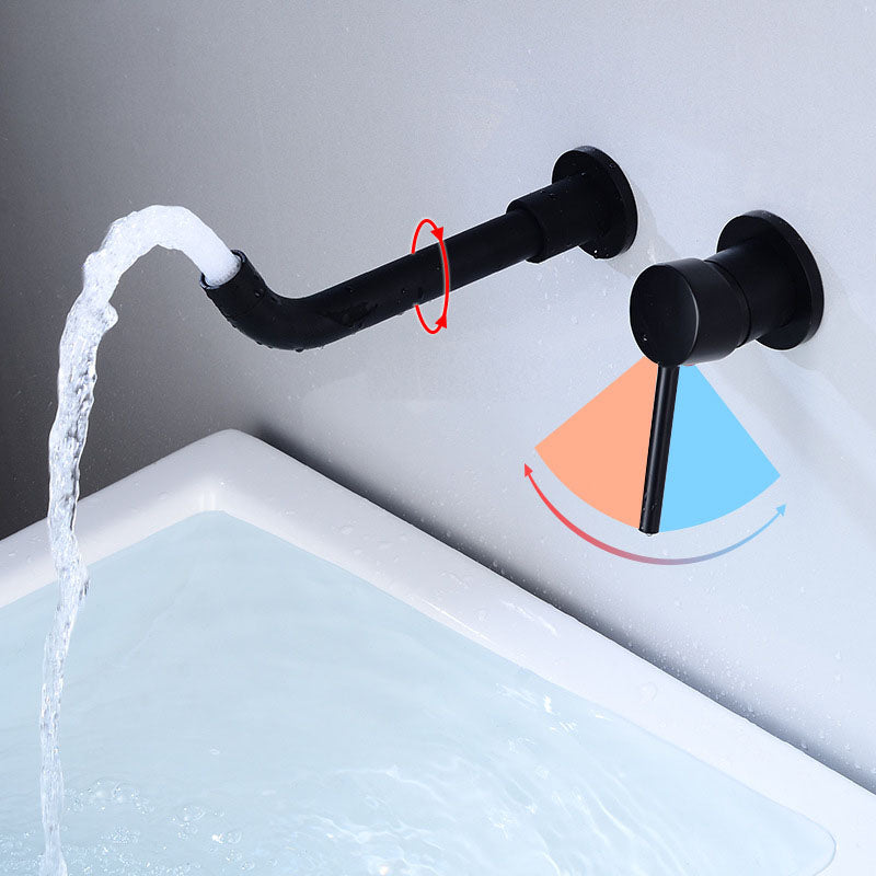 Sikunuo | Wall mounted metal bathtub faucet single lever swivel bathtub tap trim