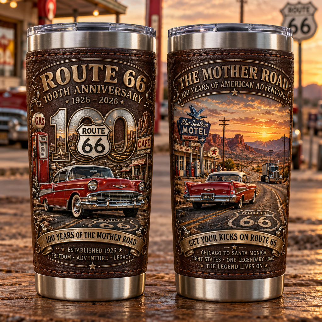 Route 66 100th Anniversary Heritage Insulated Travel Tumbler