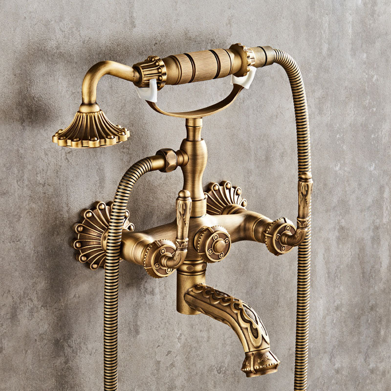 Sikunuo | Wall Mounted Metal Freestanding Bathtub Filler Copper Freestanding Faucet