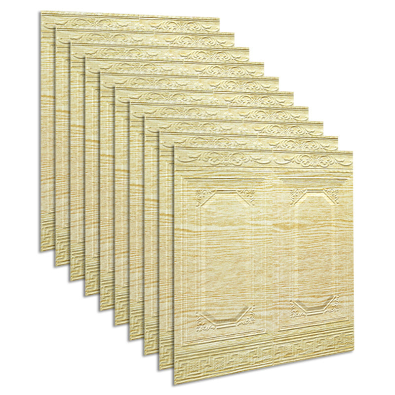 Sikunuo | Glam Style Wall Cladding Living Room Peel and Stick 3D Embossed Waterproof Wall Cladding