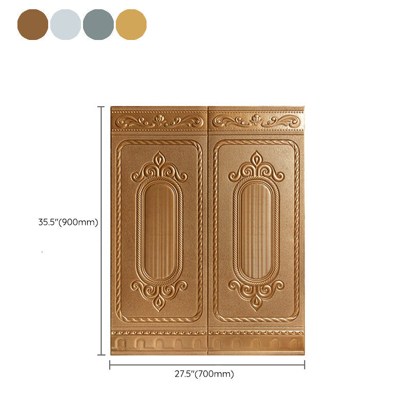 Sikunuo | Glam Style Wall Cladding Living Room Peel and Stick 3D Embossed Waterproof Wall Cladding