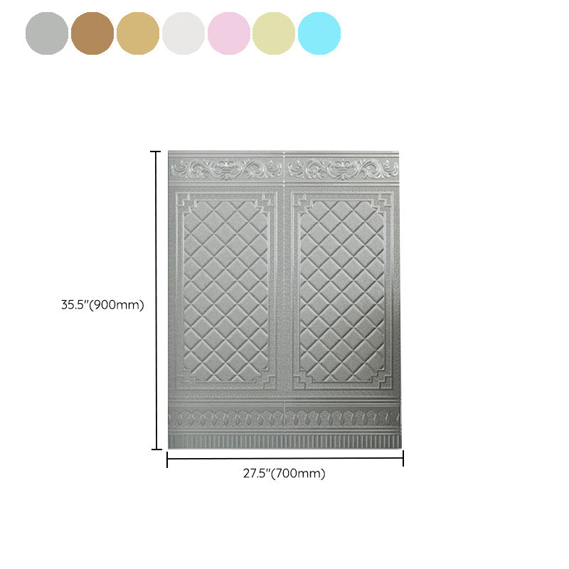 Sikunuo | Glam Style Wall Cladding Living Room Peel and Stick 3D Embossed Waterproof Wall Cladding