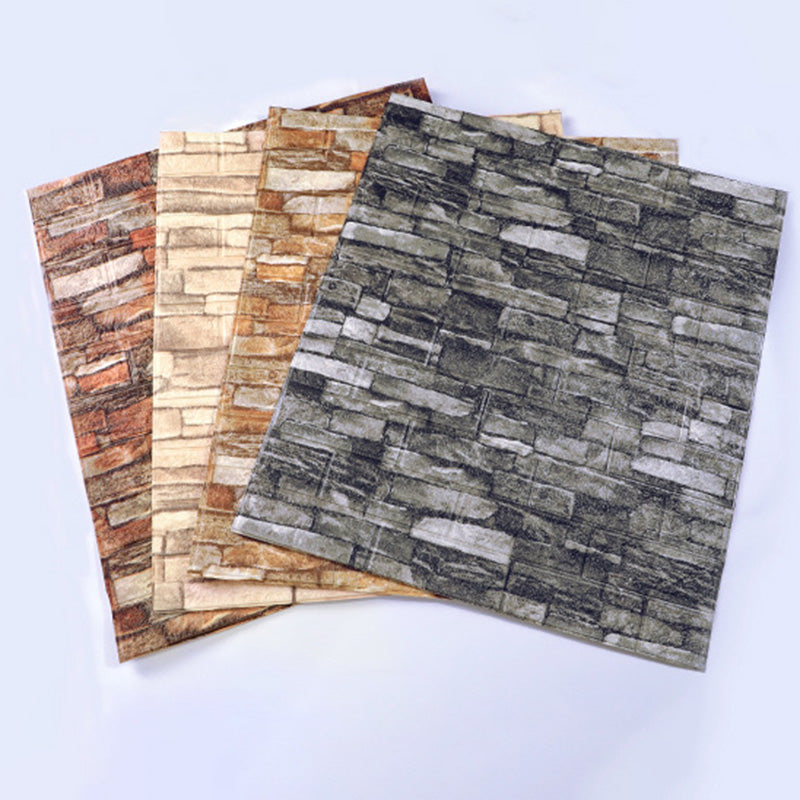 Sikunuo | Country House Wall Plank 3D Brick Bathroom Living Room Wall Panels Set of 2