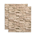 Sikunuo | Country House Wall Plank 3D Brick Bathroom Living Room Wall Panels Set of 2