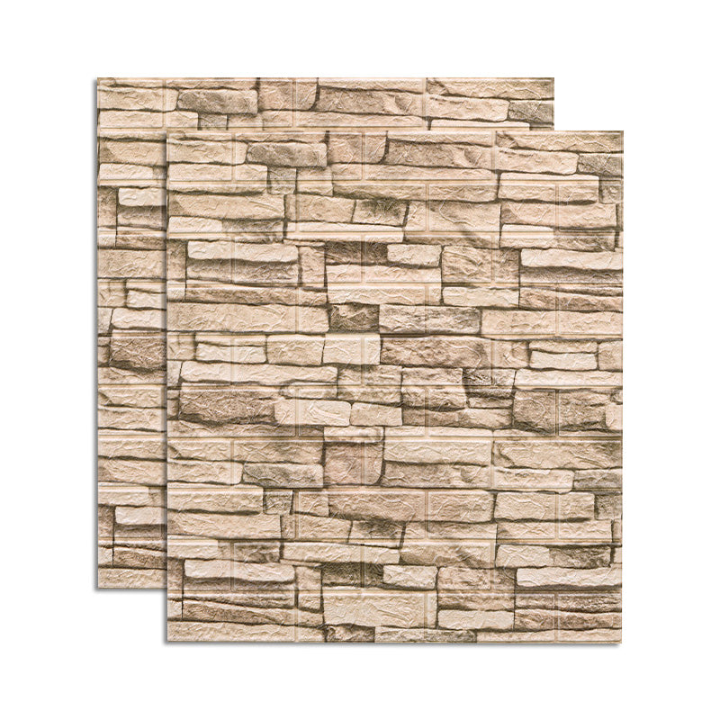 Sikunuo | Country House Wall Plank 3D Brick Bathroom Living Room Wall Panels Set of 2