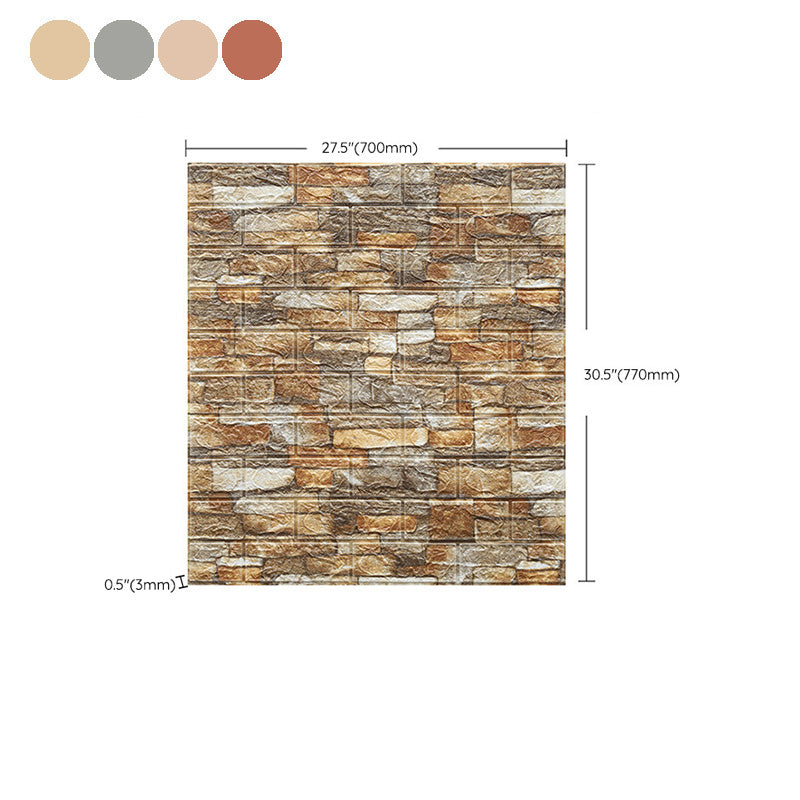 Sikunuo | Country House Wall Plank 3D Brick Bathroom Living Room Wall Panels Set of 2