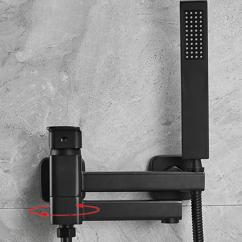 Sikunuo | Wall-mounted metal bathtub faucet low arc swivel bathroom faucet