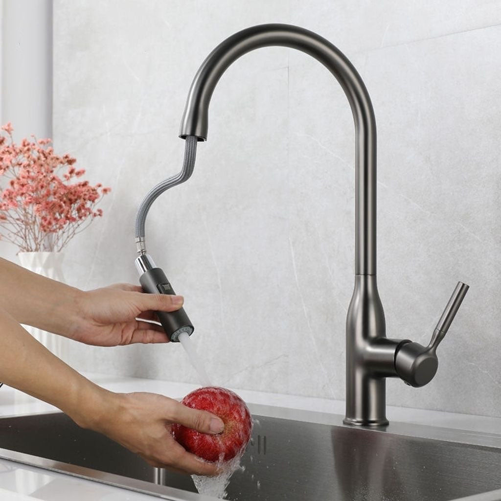 Sikunuo | Modern Pull-down Water Filler Single Handle High Arc Kitchen Faucet