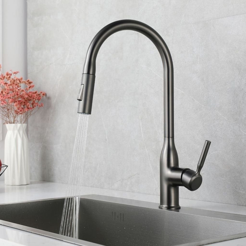 Sikunuo | Modern Pull-down Water Filler Single Handle High Arc Kitchen Faucet