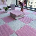 Sikunuo | Multicolored Level Loop Carpet Tile Non-Slip Composite Floor Tiles for Bedroom