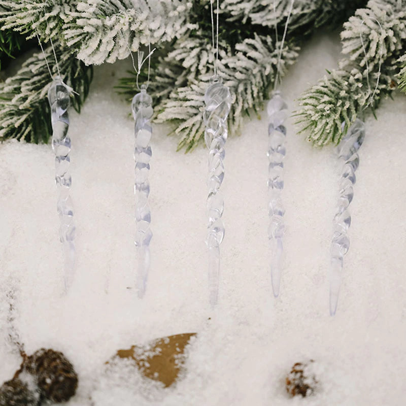 Sikunuo | 12Pcs Christmas Tree Decoration Artificial Icicles