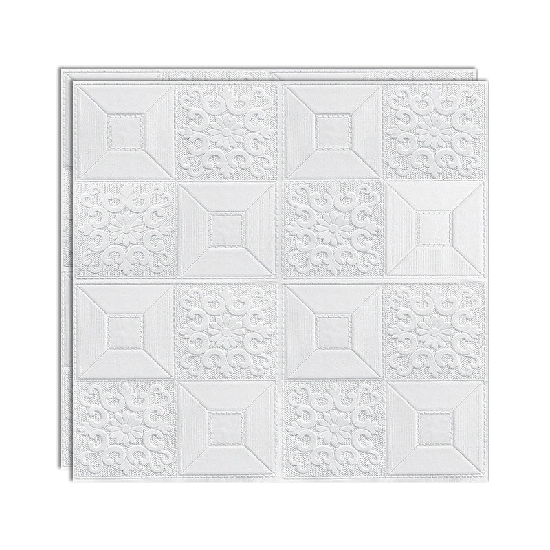Sikunuo | Modern Wall Panel Peel and Stick Texture Effect Design Square Wall Panel
