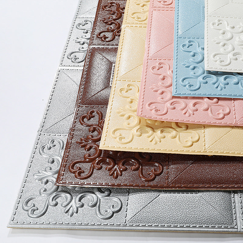 Sikunuo | Modern Wall Panel Peel and Stick Texture Effect Design Square Wall Panel