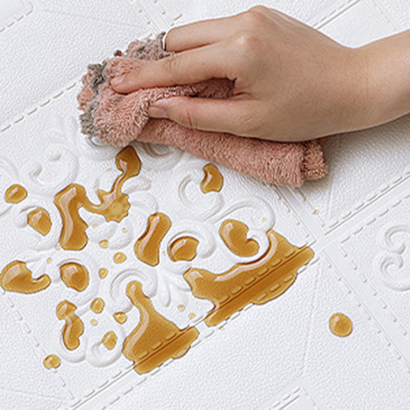Sikunuo | Modern Wall Panel Peel and Stick Texture Effect Design Square Wall Panel